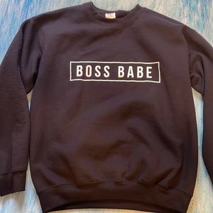 Black Boss Babe Crewneck